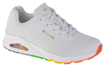 Skechers Uno - Rainbow Peaks 155133-WHT, Damskie, buty sneakers, Biały - SKECHERS