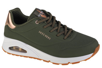 Skechers Uno-Shimmer Away 155196-OLV, Damskie, buty sneakers, Zielony - SKECHERS