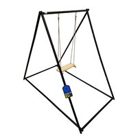 Składana huśtawka dziecięca stojąca, wolnostojąca ze stelażem | Huśtawka dla dziecka do domu i ogrodu Clever Leon