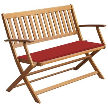 Składana ławka ogrodowa z poduszką, drewno akacjow - Zakito Europe