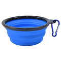 Składana miska turystyczna dla psa silikonowa, niebieska - Mersjo