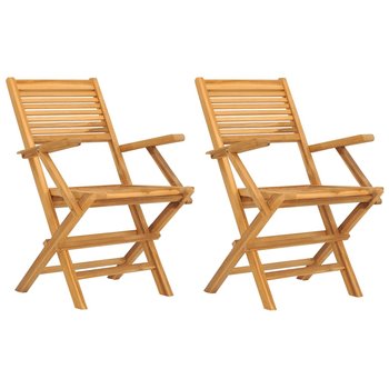 Składane krzesła ogrodowe, 2 szt., 55x62x90 cm, dr - vidaXL