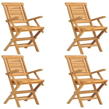 Składane Krzesła Ogrodowe, 4 Szt., 56X63X90 cm, Dr - vidaXL