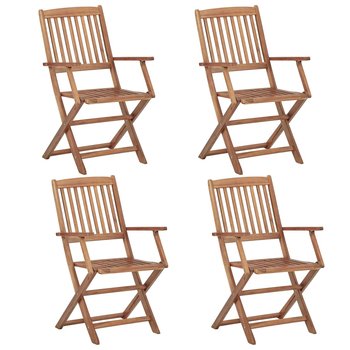 Składane krzesła ogrodowe, 4 szt., lite drewno akacjowe - vidaXL