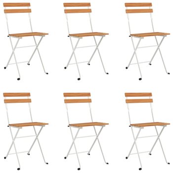 Składane krzesła ogrodowe, drewno akacjowe, 39x45x - Zakito Europe