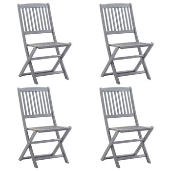Składane krzesła ogrodowe VIDAXL, szare, 4 szt., 48,5x57x91 cm - vidaXL