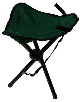 Składane krzesło -trójnóg  z siedziskiem - zielony - CorbySport