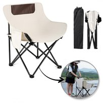 Składane krzesło turystyczne, kempingowe, wędkarskie z kieszonką KRT11K