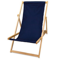 Składany drewniany leżak, krzesło plażowe 116x59 cm