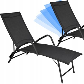 Składany Leżak Ogrodowy Regulowane Oparcie Aluminium Fotel Plażowy - JUMI