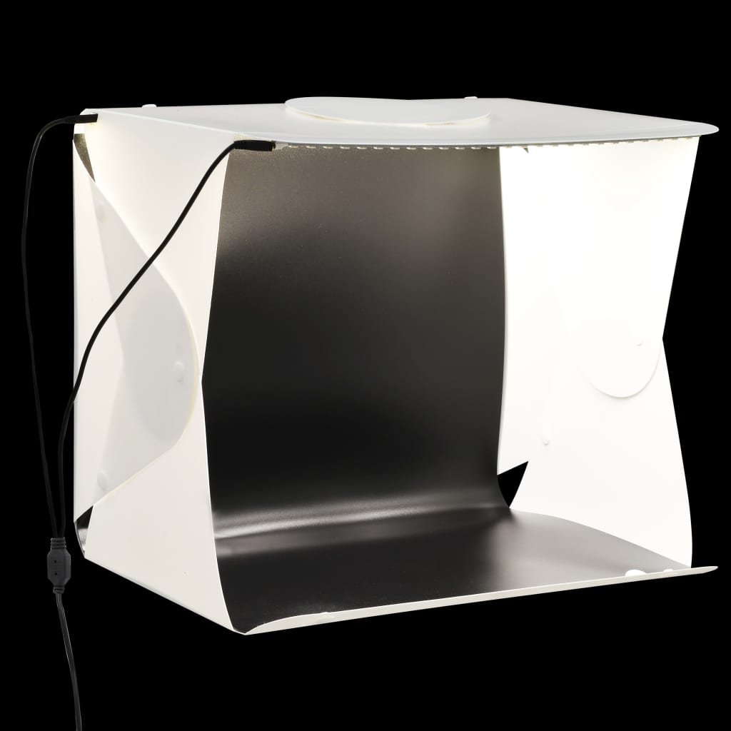 Фото - Інше для студій VidaXL Składany lightbox studyjny z LED, 40x34x37 cm, plastik, biały 