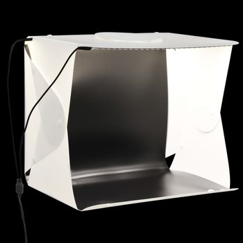 Składany lightbox studyjny z LED, 40x34x37 cm, plastik, biały - VidaXL
