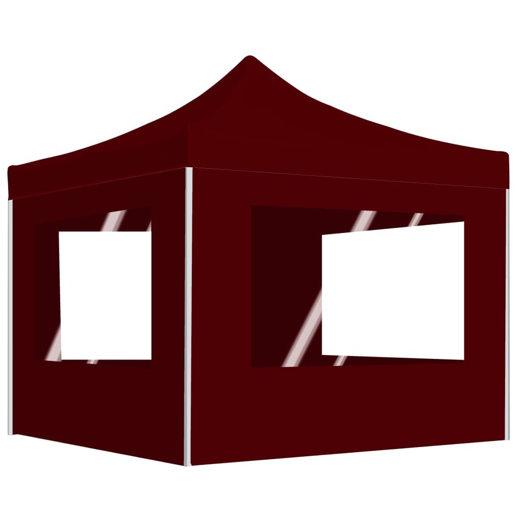 Фото - Намет VidaXL Składany namiot imprezowy ze ścianami , bordowy, 3x3 m 