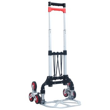Składany schodowy wózek transportowy, 70 kg, aluminium, srebrny - vidaXL