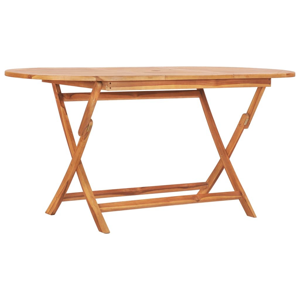 Zdjęcia - Meble ogrodowe VidaXL Składany stół ogrodowy, 160x80x75 cm, lite drewno tekowe 