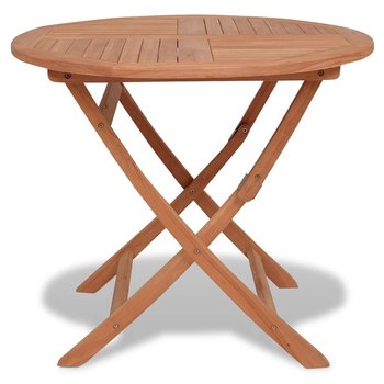 Składany stół ogrodowy VIDAXL, brązowy, 85x76 cm - vidaXL