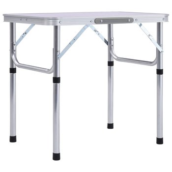 Składany stolik turystyczny, biały, aluminiowy, 60 x 45 cm - vidaXL