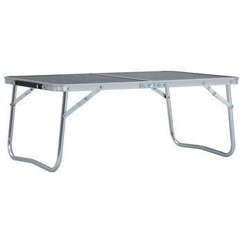 Składany stolik turystyczny, szary, aluminiowy, 60 x 40 cm - vidaXL