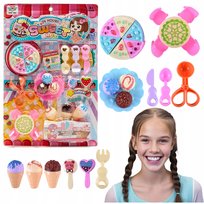 Sklep z Deserami Lodziarnia Dla Dzieci Zestaw Akcesoriów Lody Ciasto Stolik