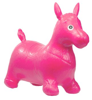 Skoczek gumowy koń różowy - Kontext