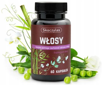 Skoczylas, Włosy biotyna + śliwa afrykańska + groch zwyczajny, 60 kaps. - Skoczylas