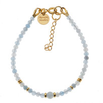 Skorulski Jewellery, Bransoletka, Akwamaryn cięte kulki i srebro złocone Skorulski Jewellery