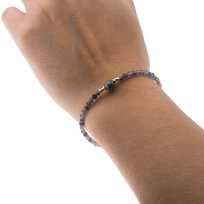 Skorulski Jewellery, Bransoletka, Iolit cięte kulki i srebro-18,5 cm Skorulski Jewellery
