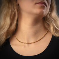 Skorulski Jewellery, Naszyjnik, złoty, cięty Hematyt i srebro złocone-40cm
