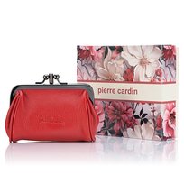 Skórzana bilonówka damska na bigiel Pierre Cardin Pierre Cardin