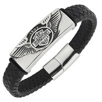 Skórzana męska bransoletka Harley Davidson Blingart