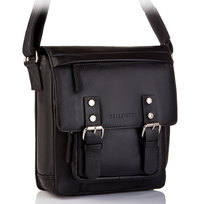 Skórzana torba męska ramię listonoszka BETLEWSKI, TBG-YM-102-BLACK Betlewski