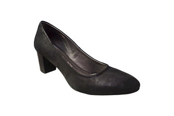 Skórzane czółenka czarne Natalii obcas 5,5 cm 37 - Polskie buty