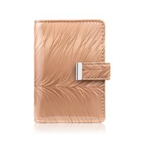 Skórzane etui na karty beżowe lakierowane SP-15-RBG