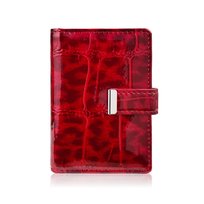 Skórzane etui na karty czerwone lakierowane SP-15-JRD