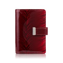 Skórzane etui na karty czerwone lakierowane SP-15-RRD