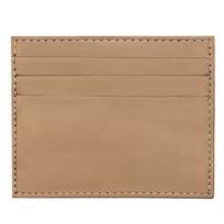 Skórzane etui na karty eleganckie beżowe bez zapięcia