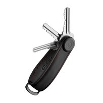 Skórzane etui na klucze Orbitkey Key Organiser Crazy Horse - obsidian/red Orbitkey