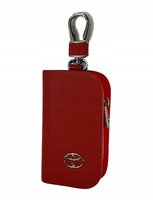 SKÓRZANE ETUI na klucze TOYOTA logo KLUCZYK samochodowy ELEGANCKI czerwony Inna marka