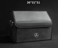 Skórzany organizer do bagażnika logo Mercedes 36 × 31 × 31, zamszowa,