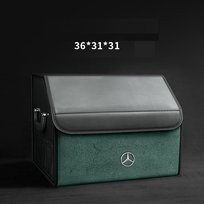 Skórzany organizer do bagażnika logo Mercedes 36 × 31 × 31, zielony
