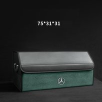 Skórzany organizer do bagażnika logo Mercedes 75 × 31 × 31,zamszowa, zielony