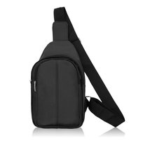 Skórzany plecak męski na jedno ramię miejski czarny ABR-52