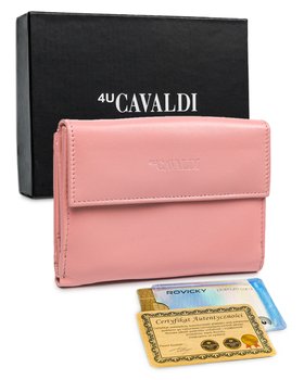 Skórzany portfel damski RFID stop Cavaldi® zatrzask - 4U CAVALDI