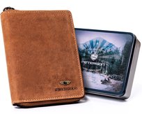 Skórzany portfel męski na zamek — Peterson