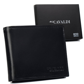 Skorzany portfel meski z kieszenia na dowod rejestracyjny - 4U CAVALDI