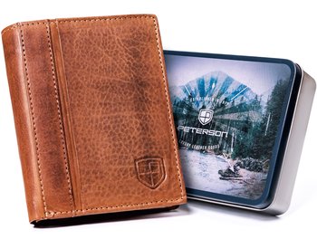 Skórzany portfel męski z ochroną RFID Protect — Peterson - Peterson