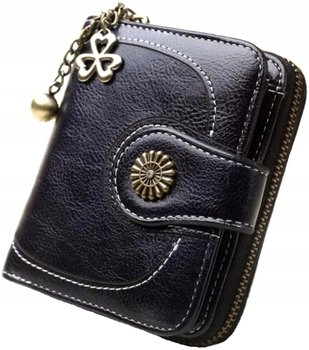 Skórzany portfel retro portmonetka mały brelok - Edibazzar