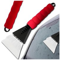 Skrobaczka do szyb samochodowa czarna czerwona podręczna mała