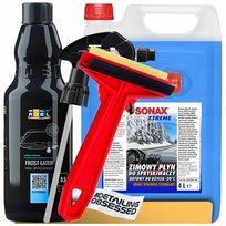 Skrobaczka Do Szyb Samochodowych Murska Mosiężna + Płyn Zimowy + Odmrażacz