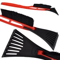 Skrobaczka Szczotka Do Odśnieżania Szyb Samochodu Auta Długa Skrobak 50 Cm  Czerwony